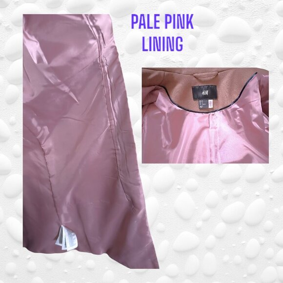 Unusual Design Ladies Fitted Long Jacket - Beige - Size 6 - Picture 9 of 9